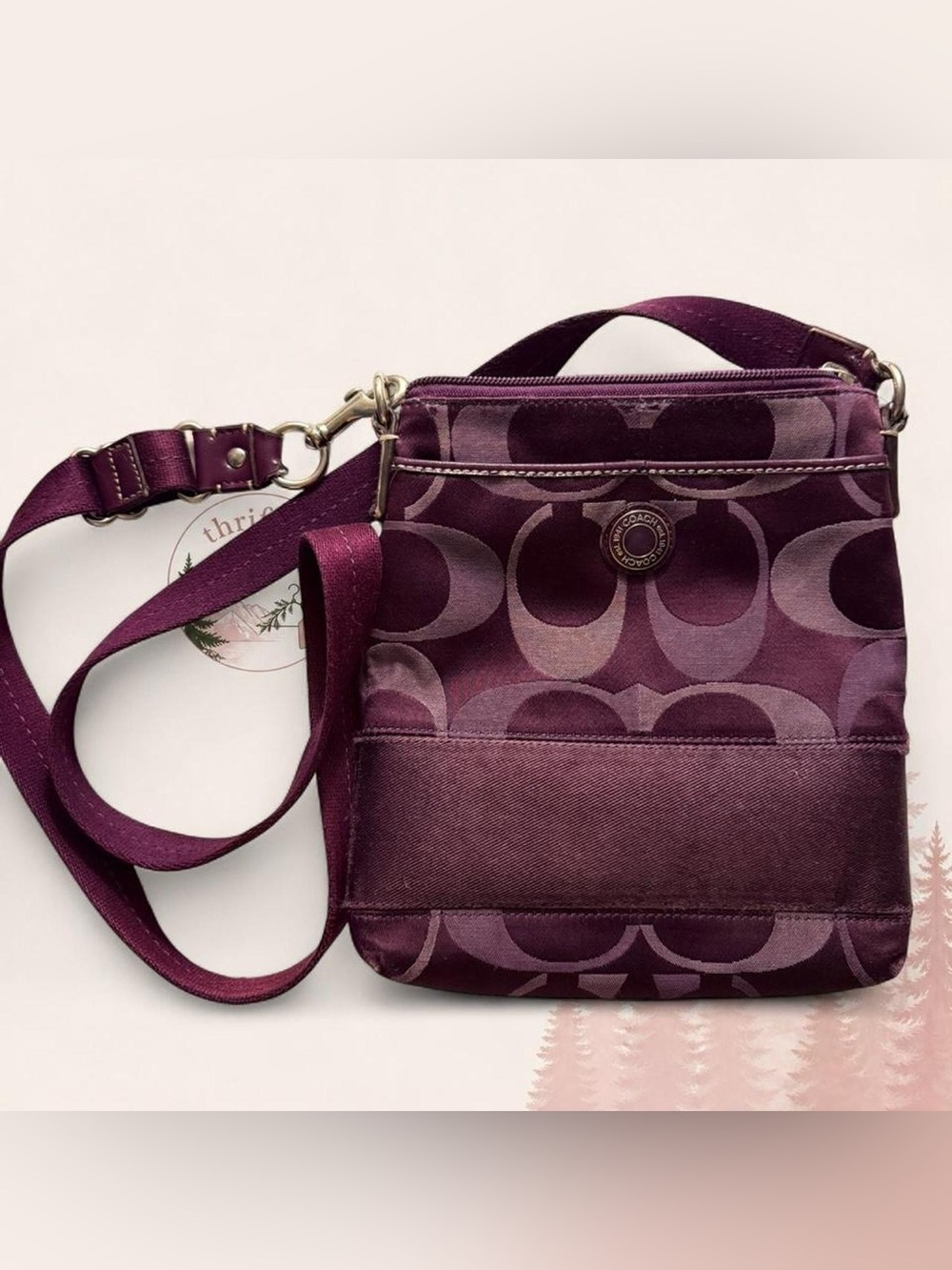 Coach Purple Signature Crossbody Bag